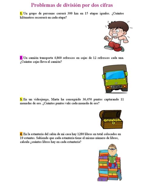 Problemas De Divisiones De Dos Cifras Divisiones De Dos Cifras Ejercicios Matematicas Primaria