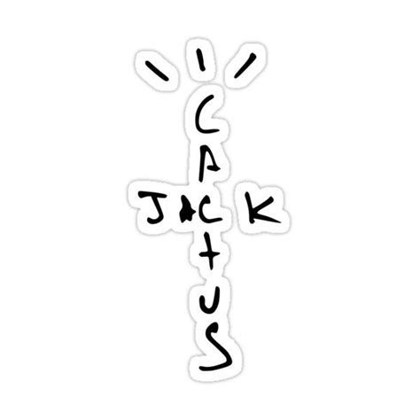 Cactus Jack Logo Sticker By Chasxn Em 2021 Adesivos Para Impressão