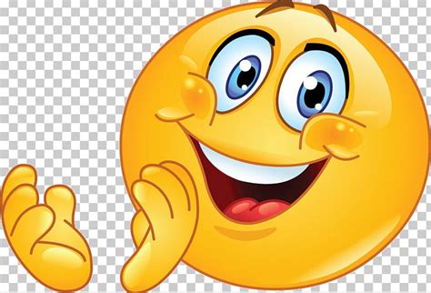 Emoticon Smiley Open Wink Png Clipart Applause Clap Emoji Emoticon