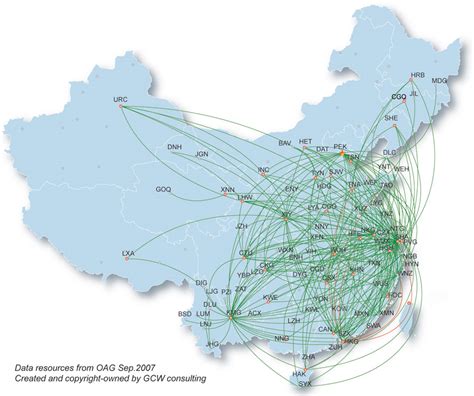 China Eastern Airlines Route Map Domestic Routes