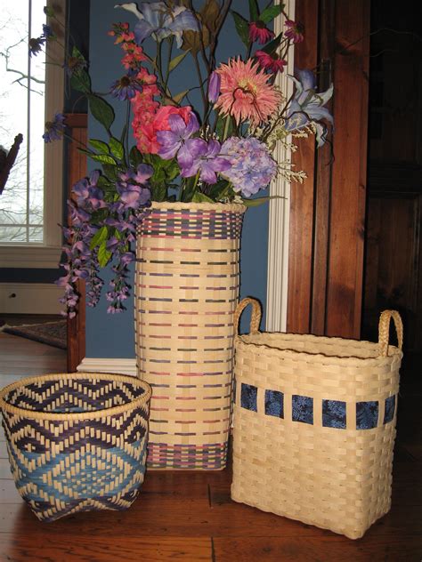 A Variety Of Baskets Basket Weaving Patterns Basket Weaving