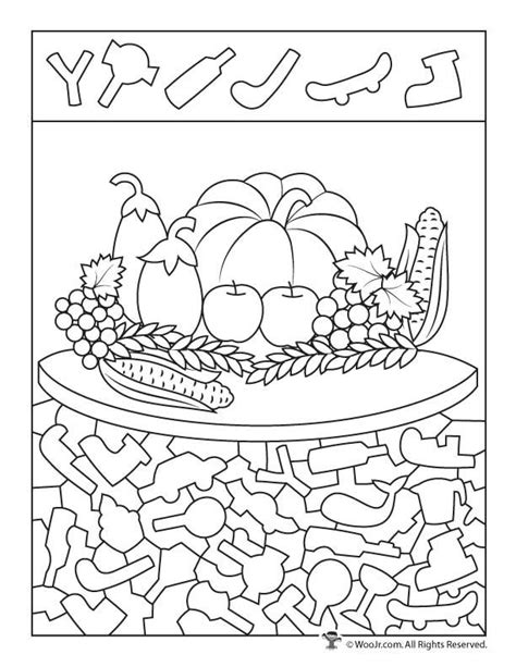 Thanksgiving Hidden Pictures Printables Free