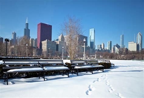 Chicago Skyline In Winter By Kubrak78