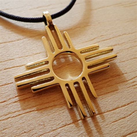 Handmade Zia Sun Native American Symbol Jewelry Pendant