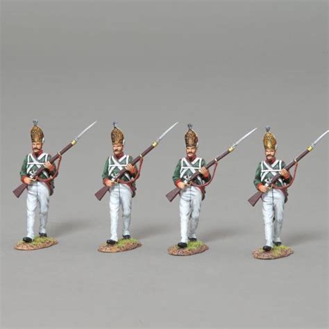 Four Pavlowski Grenadiers Advancing Rifle Slung Across Chest 1812