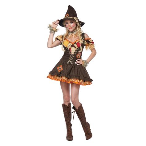 Halloweeen Club Costume Superstore Sassy Scarecrow Deluxe Adult Womens Costume