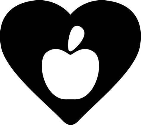 Apple In A Heart Svg Png Icon Free Download 58532 Onlinewebfontscom