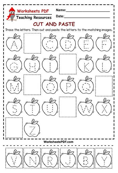 Fruits Cut And Paste Worksheets Pdf
