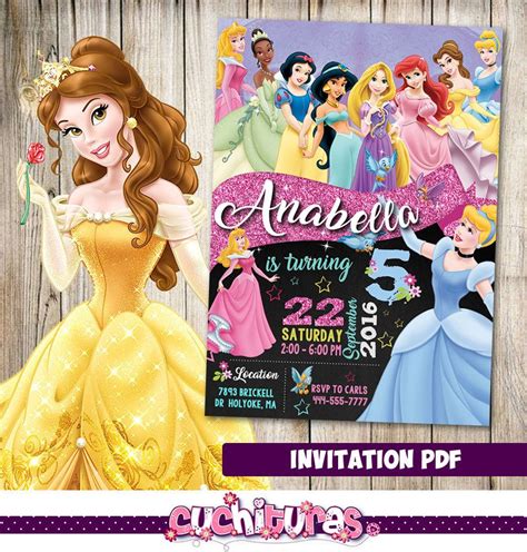 Lista Foto Invitaciones De Princesas Disney Para Editar E Imprimir El último