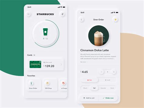 Starbucks App Neumorphism Concept Figma