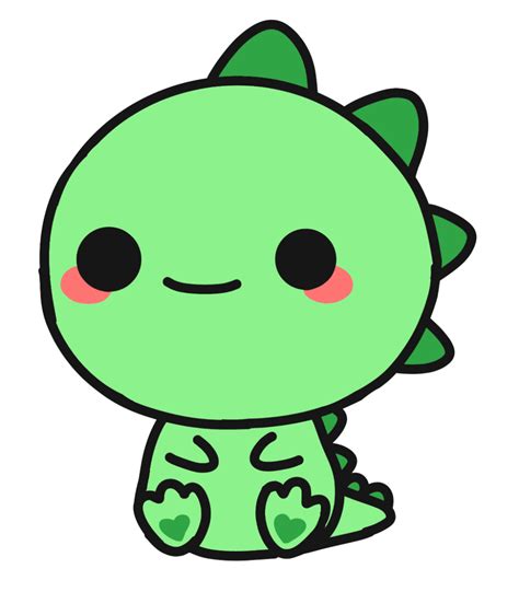 Cute Dragon Green Animal Sticker By Luna Cute Kawaii Drawings Cute