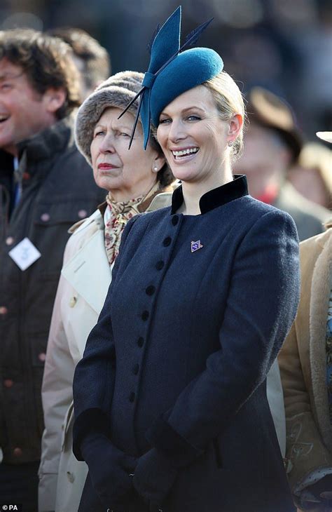 Princess Anne And Daughter Zara Brave The Elements At Cheltenham Races Princess Anne The