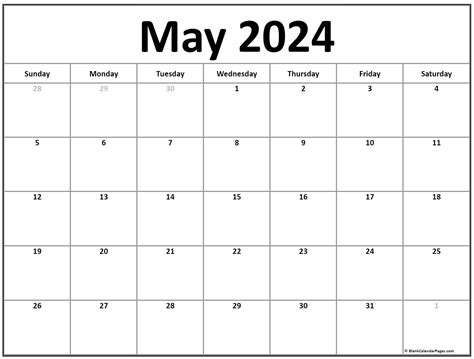 May 2024 Calendar Printable Free Word Document Calley Norean