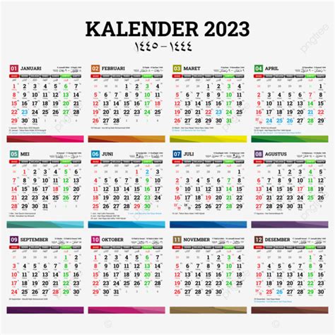 كالندر 2023 مع عطلة وطنية هجرية وإندونيسية كالندر 2023 Hijriah