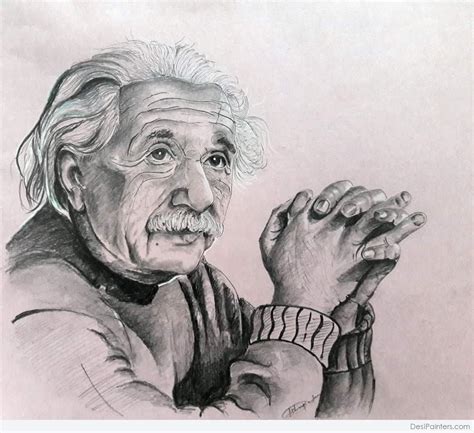 Best Pencil Sketch Of Albert Einstein Desi Painters