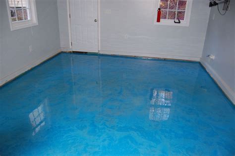 Amazing Blue Metallic Floor – Bonus Room