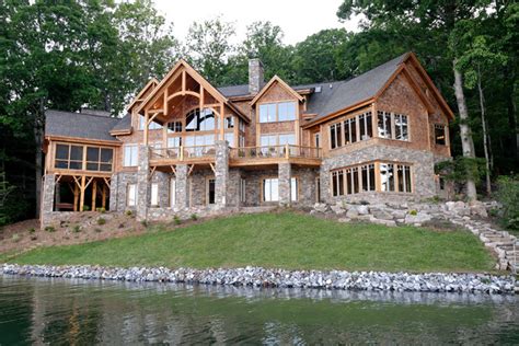 The note that a lakefront house plan can be either a primary or secondary vacation residence. Luxury Lake Retreat - Architectural Designs House Plan ...
