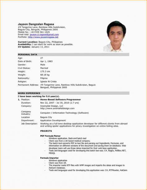 Sample Resume Format Nurses Philippines Free Samples Examples Riset