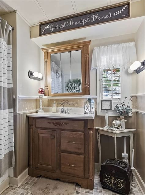 10 Mobile Home Bathroom Window Curtain Ideas