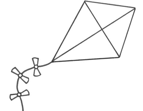 This coloring page is the ideal study material for your child to learn the basic shapes like circle, oval, triangle and square. Kite Coloring Pages | Clipart Panda - Free Clipart Images