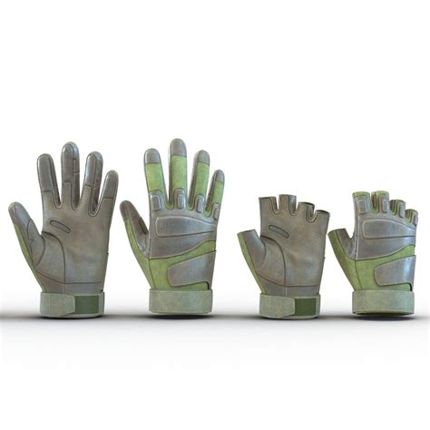 Military Gloves Collection 3d Model 89 3ds Max Obj Ma C4d Free3d