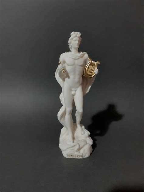 Apollon Grec Roman Dieu Nu Statue Albâtre Fait à La Main Etsy France