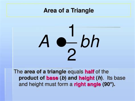 Ppt The Area Of A Rectangle Equals Its Length Times The Width Base