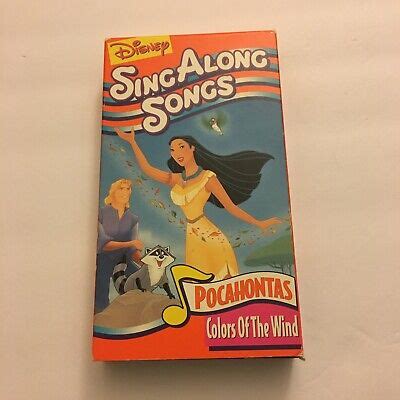 Disneys Sing Along Songs Pocahontas Colors Of The Wind Vhs Ebay