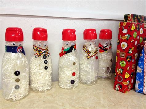 Recycled Creamer Bottle Snowman Craft With Coffee Mate Dollar Store