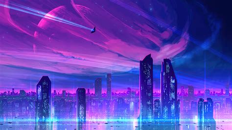 1920x1080 a neon city laptop full hd 1080p hd 4k wallpapers images backgrounds photos and pictures