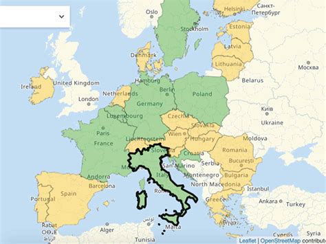 Apertura Confini Una Mappa Ti Dice Dove Si Può Viaggiare In Europa