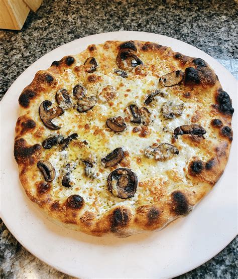 Homemade Four Cheese White Pizza With Mushrooms Rfood