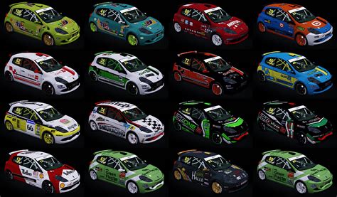 Renault Clio Cup 197 Skin Pack Assetto Corsa Mods