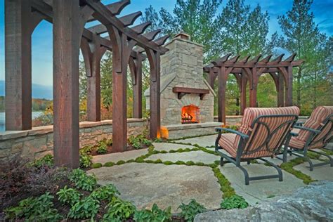 Rooms Viewer Hgtv Pergola Designs Pergola Backyard Fireplace