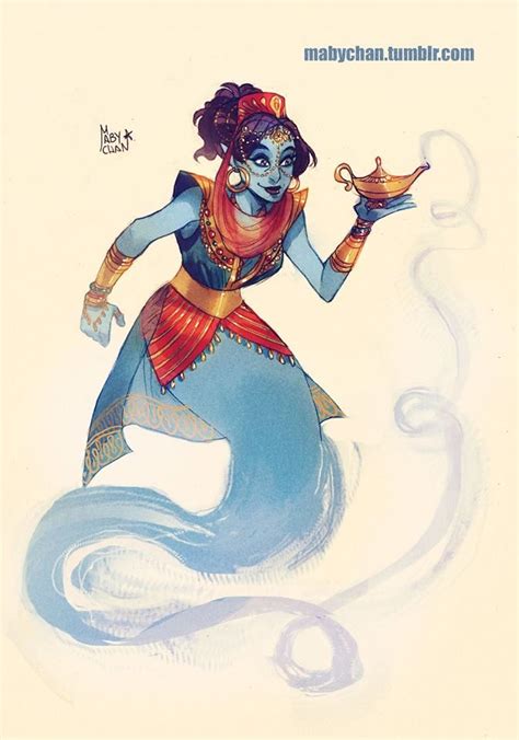Aside from even these various shapes, djinni commonly look humanoid; Female!Genie #Maby-chan | Cartoni animati, Personaggi e ...