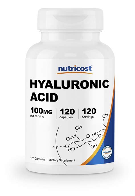 Nutricost Hyaluronic Acid Capsules 100mg Per Serving 120 Veggie