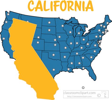 Us State Maps Clipart Photo Image California Map United States