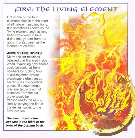 Fire The Living Element Elemental Magic Witch Books Magick