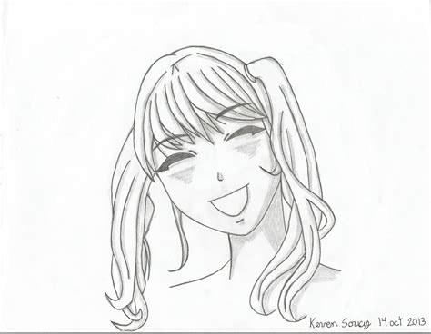 Drawing 4 Manga A Very Happy Girl Keven Soucy By