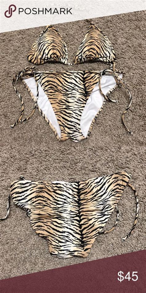 Victorias Secret Tiger Print Bikini Large Print Bikini Bikinis