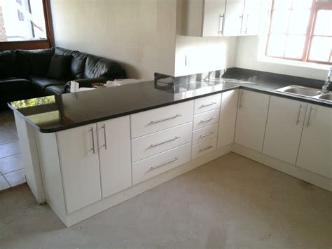 Created By Dimension Cabinets White Melamine Kitchen With Cupboard