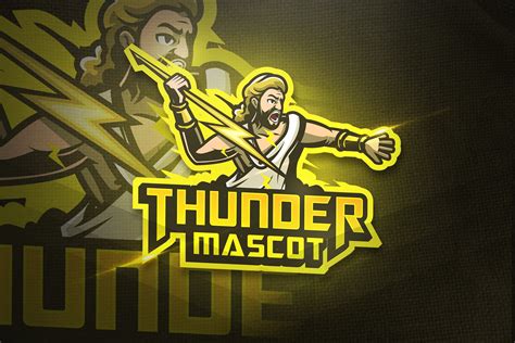 Thunder Mascot Esport And Mascot Logo Creative Illustrator Templates