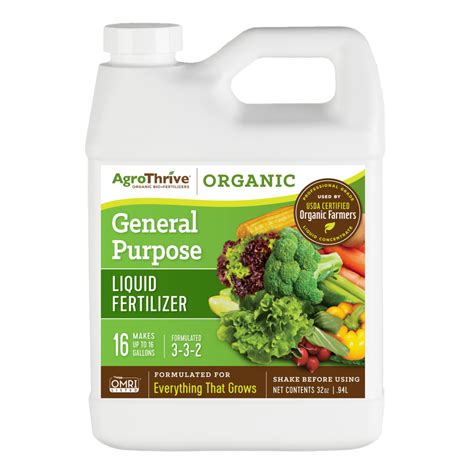 Agrothrive Organic Liquid Fertilizer For Plants General Purpose
