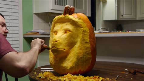 Lion Pumpkin Carving