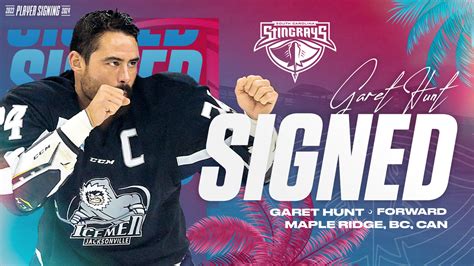 South Carolina Stingrays Stingrays Sign Garet Hunt