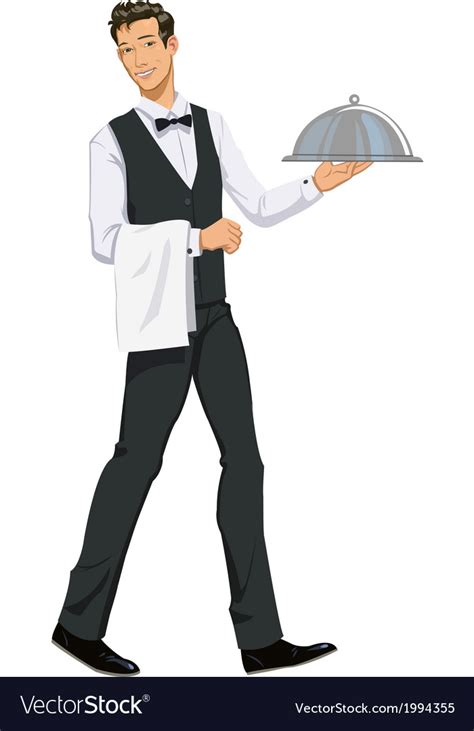 Waiter Royalty Free Vector Image Vectorstock