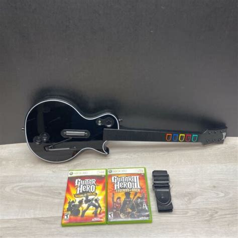 Xbox 360 Guitar Hero Iii Les Paul Wireless Controller Bundle 2 Games