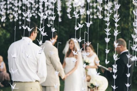Japanese Origami Crane Garland Wedding Photography Party ...