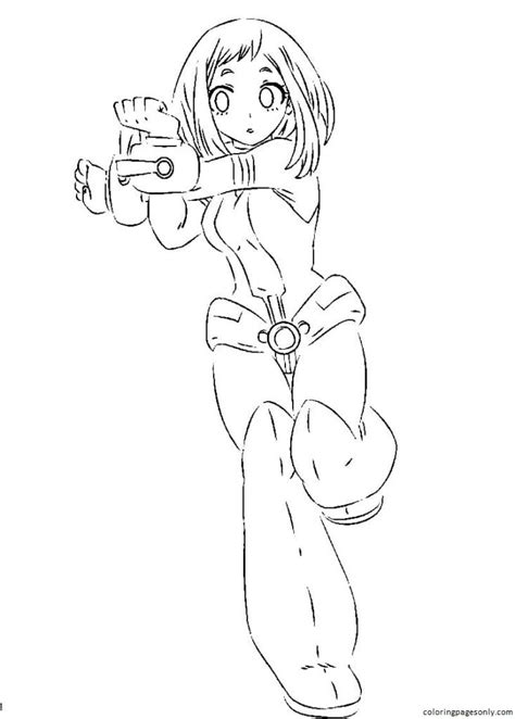 Uraraka Ochako Coloring Page Anime Coloring Pages Images And The Best