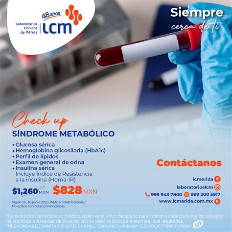 Check Up De S Ndrome Metab Lico Lcm Laboratorios Cl Nicos De M Rida